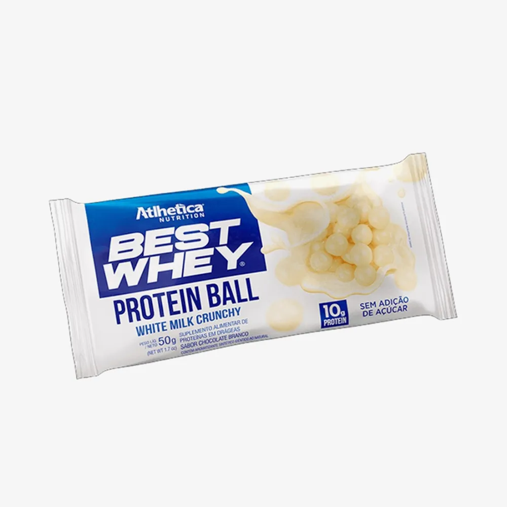 Best Whey Protein Ball Atlhetica Nutrition White Milk Crunchy (Sachê De 50G)