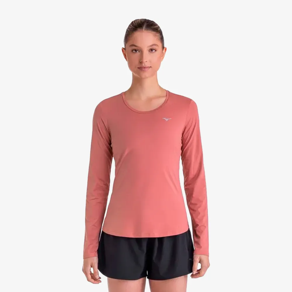Camiseta Manga Longa Mizuno Pro UV +50 Feminina Rosa (P)