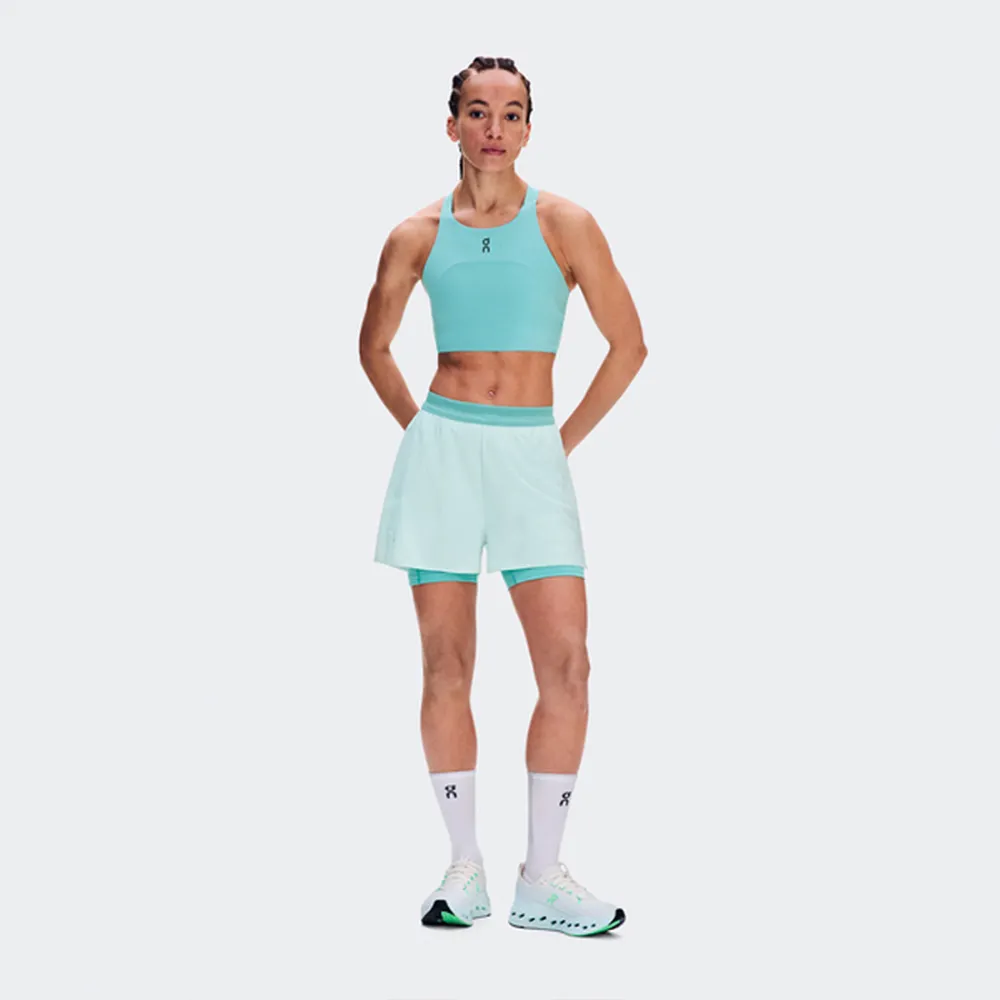 Short On Running Performance 3" 2 em 1 Feminino Azul-Claro (P)