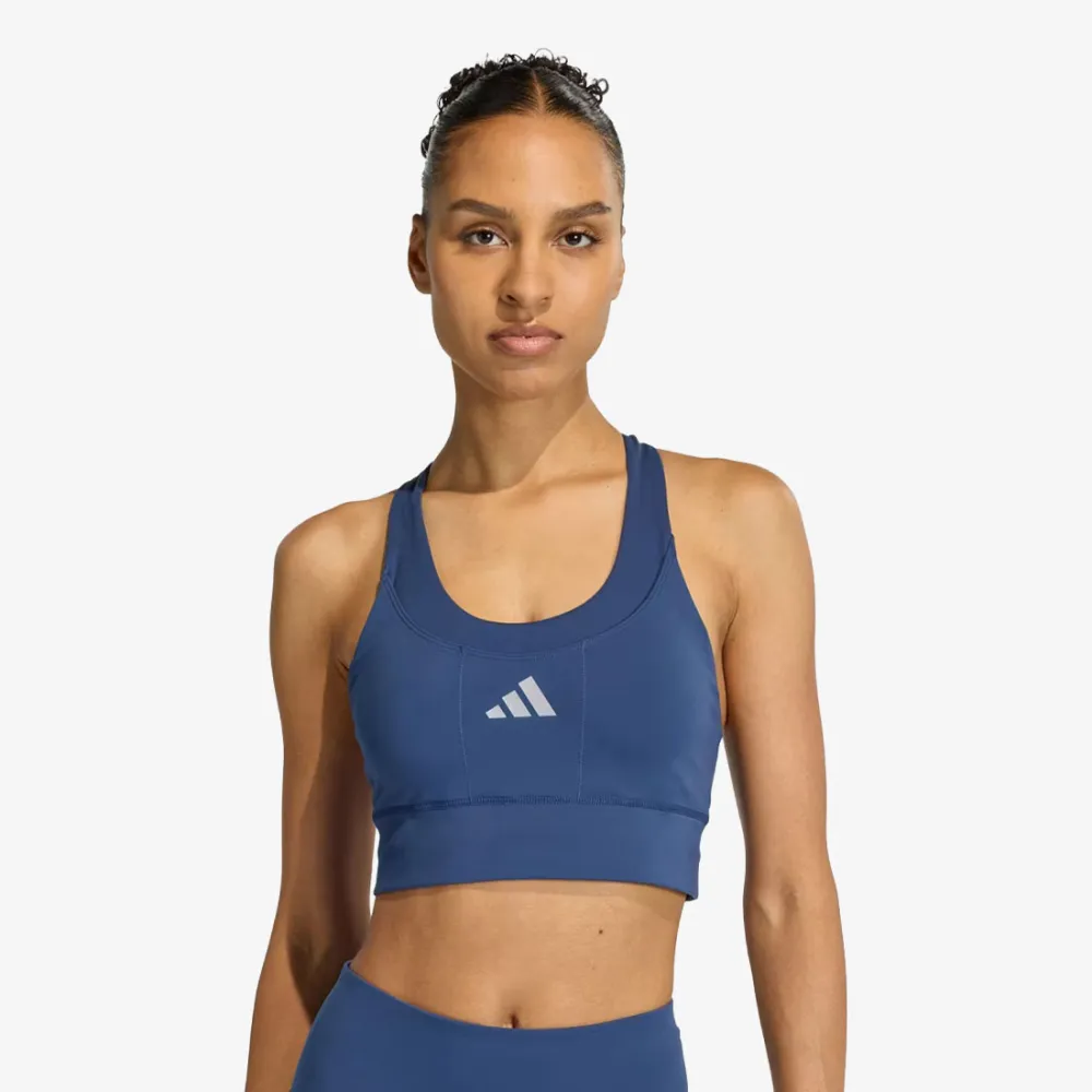 Top adidas adi365 Running Pocket de suporte médio Feminino Azul (35)